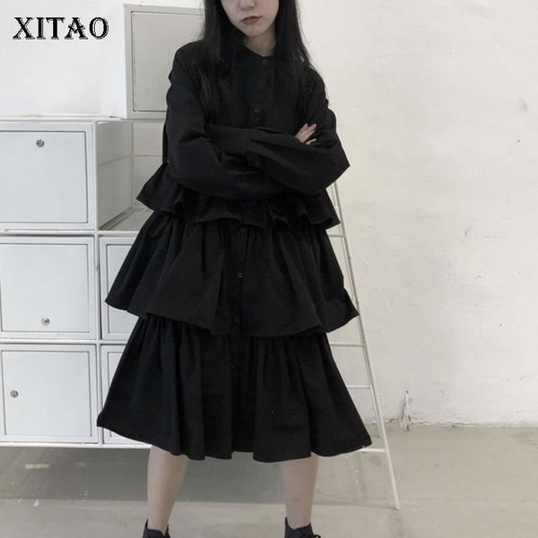 casual dresses xitao patchwork solid dress women 2021 autumn fashion style temperament all match o neck full sleeve zp3638, Black;gray
casual dresses xitao patchwork solid dress women 2021 autumn fashion style temperament all match o neck full sleeve zp3638, Black;gray