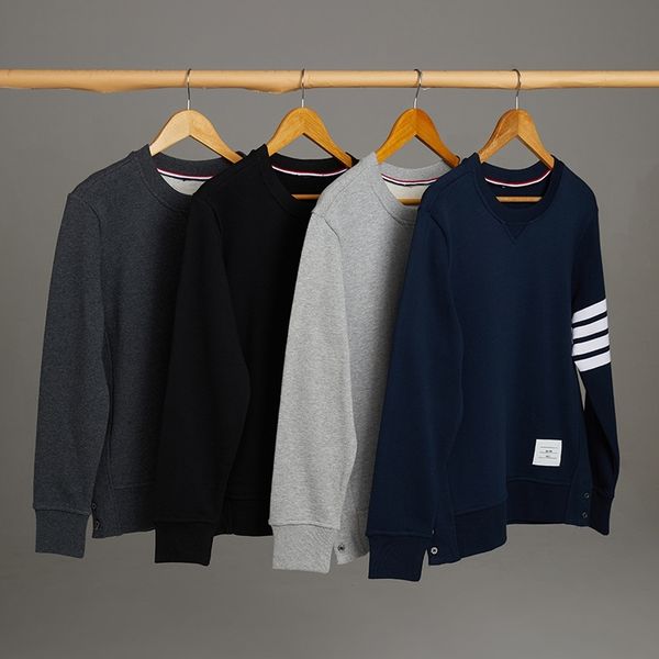 four bar yarn dyed knitted tb sweater pullover sportswear casual couple's headwear, Black
four bar yarn dyed knitted tb sweater pullover sportswear casual couple's headwear, Black