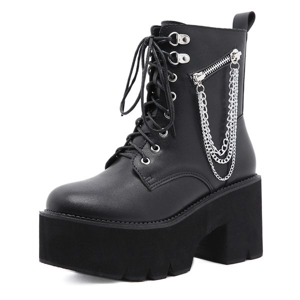 Genuel Leather -42 Sexy Rivet China Gothic 9.5cm Platform Boots Demonia Girls Chunky Heels Female Shoes Black Punk Style Ankle
Genuel Leather -42 Sexy Rivet China Gothic 9.5cm Platform Boots Demonia Girls Chunky Heels Female Shoes Black Punk Style Ankle