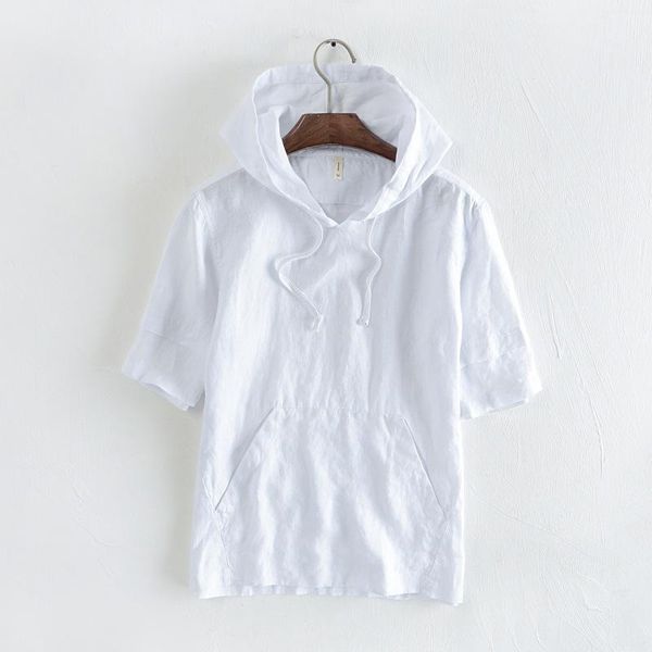 men's t-shirts short sleeve t-shirt hooded full linen hood summer casual men white black navy kahki tees with kangaroo pock
men's t-shirts short sleeve t-shirt hooded full linen hood summer casual men white black navy kahki tees with kangaroo pock