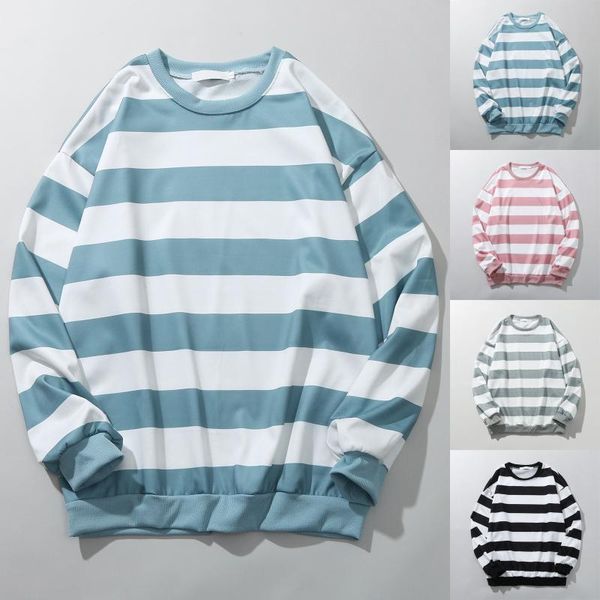 men's hoodies & sweatshirts stripe long sleeve rib casual round neck sweatshirt blouse, Black
men's hoodies & sweatshirts stripe long sleeve rib casual round neck sweatshirt blouse, Black