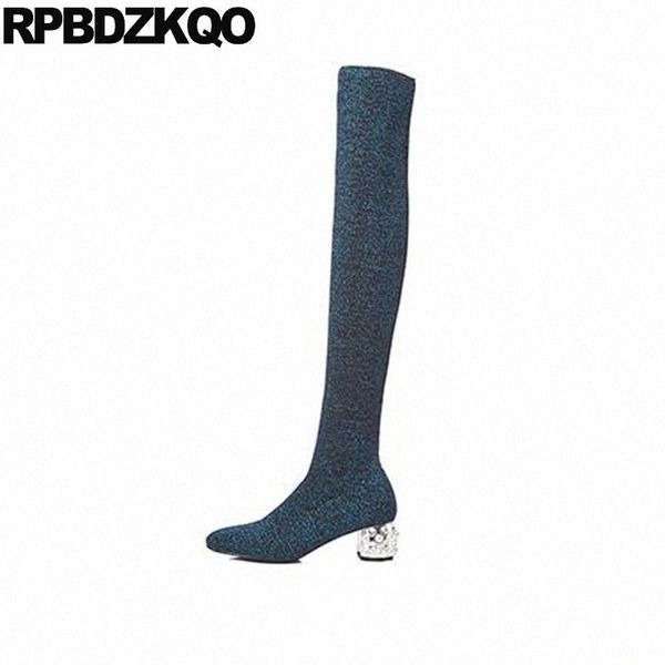 knit blue shoes thigh high boots for plus size women sock rhinestone chunky 41 ladies pearl 10 stretch over the knee slim big o9e5#, Black
knit blue shoes thigh high boots for plus size women sock rhinestone chunky 41 ladies pearl 10 stretch over the knee slim big o9e5#, Black
