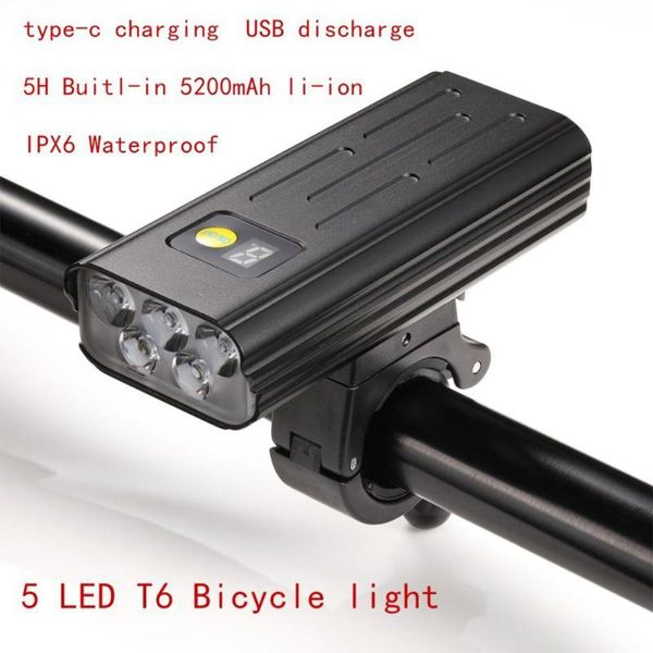 bike lights 5*t6 led bicycle light 3000 lumen mtb front 5200mah usb rechargerable power display cycling headlight 5 modes
bike lights 5*t6 led bicycle light 3000 lumen mtb front 5200mah usb rechargerable power display cycling headlight 5 modes