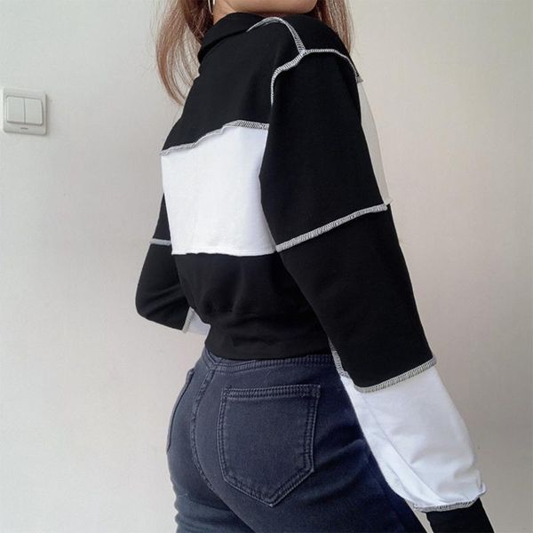 women's jackets women autumn long sleeve lapel jacket black white color block patchwork coat harajuku zipper up casual loose crop top, Black;brown
women's jackets women autumn long sleeve lapel jacket black white color block patchwork coat harajuku zipper up casual loose crop top, Black;brown