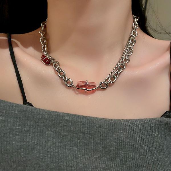 chokers european and american exaggerated red crystal thick chain choker necklace women's fashion clavicle trend hip hop jewelry, Golden;silver
chokers european and american exaggerated red crystal thick chain choker necklace women's fashion clavicle trend hip hop jewelry, Golden;silver