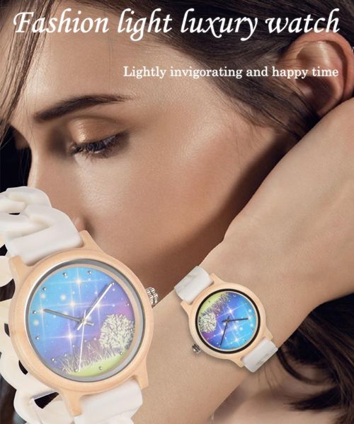 wristwatches fashion quartz wood watch elegant women's relogio feminino silicone band luminous dress montre femme 2021 gift for lover, Slivery;brown
wristwatches fashion quartz wood watch elegant women's relogio feminino silicone band luminous dress montre femme 2021 gift for lover, Slivery;brown