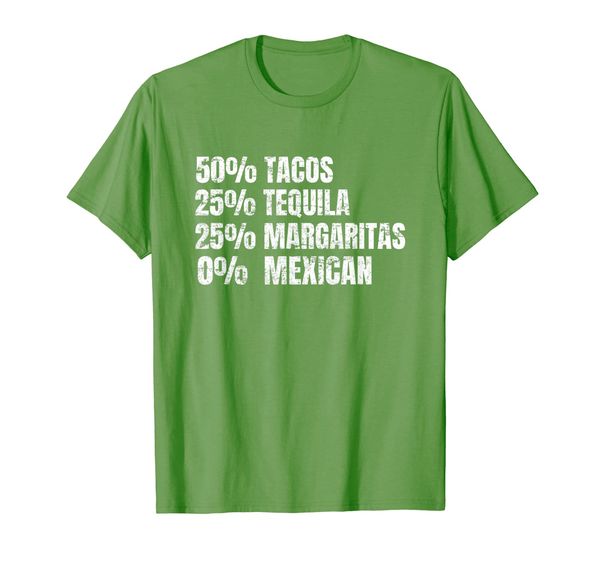 50% tacos 25% tequila 25% margaritas 0% mexican t-shirt, White;black
50% tacos 25% tequila 25% margaritas 0% mexican t-shirt, White;black