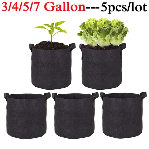 planters & pots 5pcs 3/4/5/7 gallon grow bags felt bag gardening fabric pot vegetable growing planter garden flower planting
planters & pots 5pcs 3/4/5/7 gallon grow bags felt bag gardening fabric pot vegetable growing planter garden flower planting