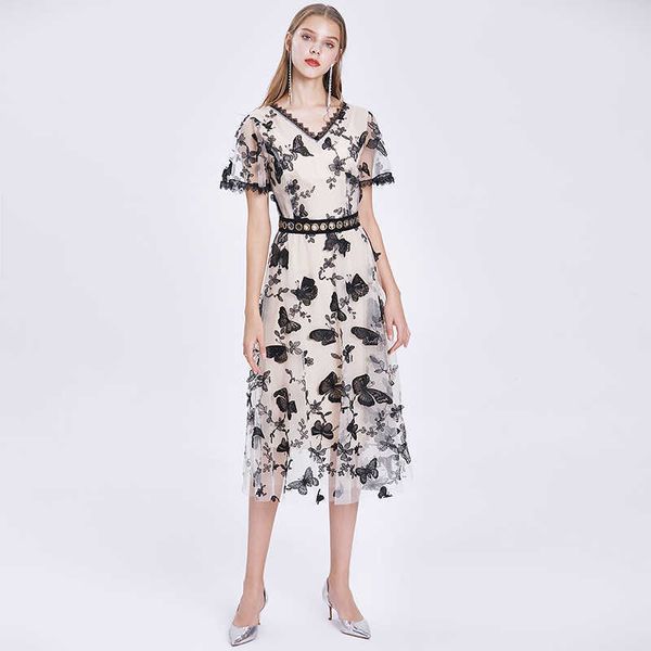 elegant women fashion runway dress summer v-neck 3d butterfly embroidery high waist sashes slim mesh dresses 210529, Black;gray
elegant women fashion runway dress summer v-neck 3d butterfly embroidery high waist sashes slim mesh dresses 210529, Black;gray