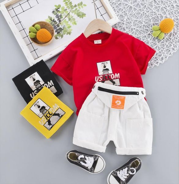 children clothes suit summer baby boys girls cartoon t shirt shorts 2pcs sets kids infant fashion toddler sportswear, White
children clothes suit summer baby boys girls cartoon t shirt shorts 2pcs sets kids infant fashion toddler sportswear, White