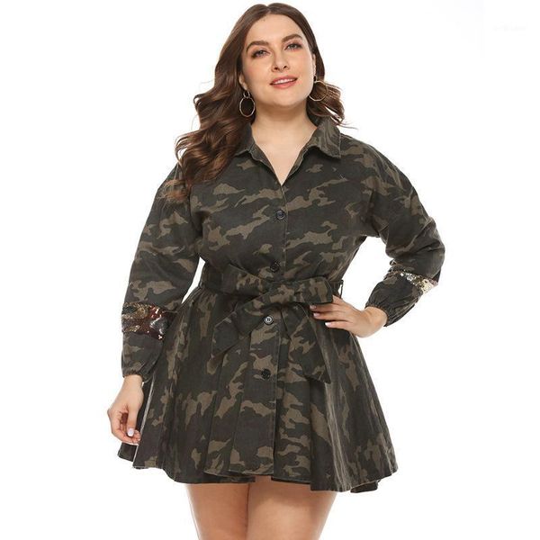 women's jackets long stitching sparkle sequins female camouflage coat with belt loose streatwear, Black;brown
women's jackets long stitching sparkle sequins female camouflage coat with belt loose streatwear, Black;brown