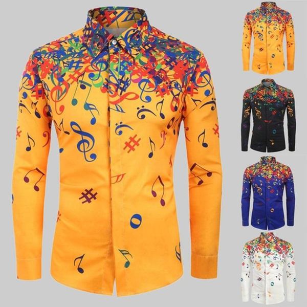 men's casual shirts men autumn musical note printed long sleeve turndown collar shirt blouse for fashion clothing, White;black
men's casual shirts men autumn musical note printed long sleeve turndown collar shirt blouse for fashion clothing, White;black