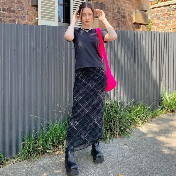 skirts y2k double layer stripe plaid midi skirt women 90s aesthetic low waist mesh pencil long female harajuku 2021, Black
skirts y2k double layer stripe plaid midi skirt women 90s aesthetic low waist mesh pencil long female harajuku 2021, Black