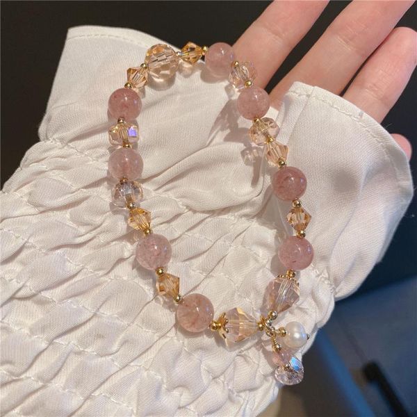 beaded, strands sweet natural freshwater pearl pink strawberry crystal stone beaded strand bracelets for women girls fashion jewelry ybr453, Black
beaded, strands sweet natural freshwater pearl pink strawberry crystal stone beaded strand bracelets for women girls fashion jewelry ybr453, Black