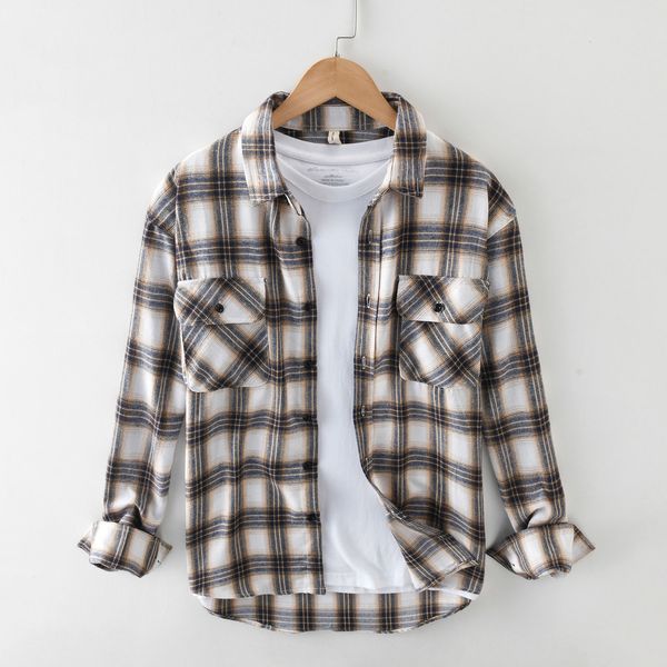 2021 new cotton neat flannel plaid with long autumn mark male casual sleeve shirt soft and comfortable bedh, White
2021 new cotton neat flannel plaid with long autumn mark male casual sleeve shirt soft and comfortable bedh, White