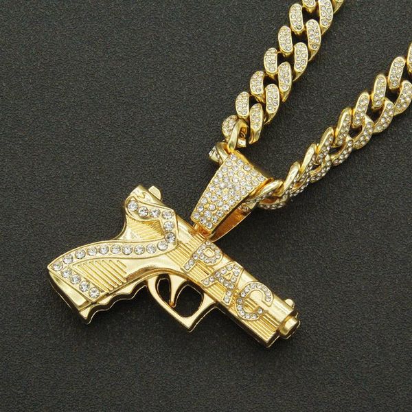 bangle hip hop exaggeration cool inlaid diamond gun pendant necklace full cuba chain trendsetter accessories, Black
bangle hip hop exaggeration cool inlaid diamond gun pendant necklace full cuba chain trendsetter accessories, Black