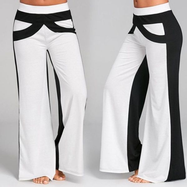 women's leggings 40# casual splicing wide leg women leisure movement drawstring pants fitness pantalon femme gym clothing, Black
women's leggings 40# casual splicing wide leg women leisure movement drawstring pants fitness pantalon femme gym clothing, Black