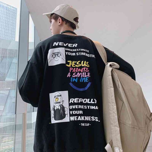 bodysuit hip hop autumn new korean fashion loose men's coat student couple round neck casual clothes, Black
bodysuit hip hop autumn new korean fashion loose men's coat student couple round neck casual clothes, Black