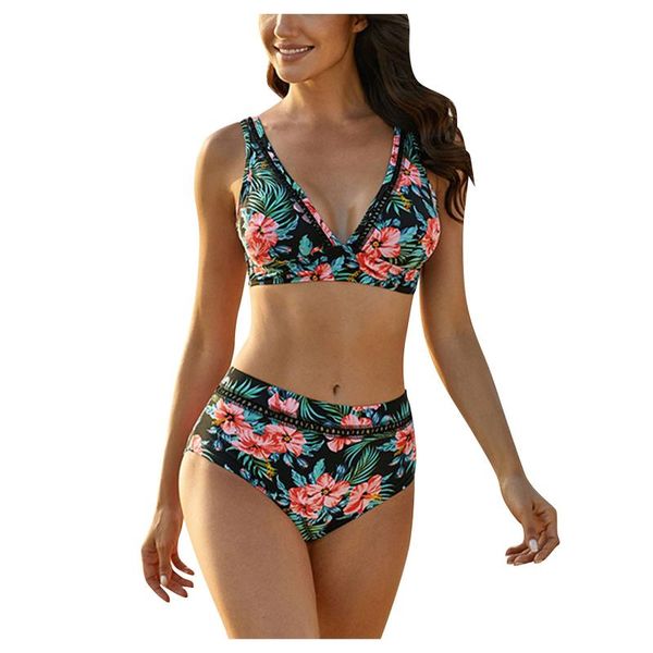 women's swimwear women flower print bikinis swimsuit high waist push up beachwear bathing suit female brazilian biquini ll4, White;black
women's swimwear women flower print bikinis swimsuit high waist push up beachwear bathing suit female brazilian biquini ll4, White;black