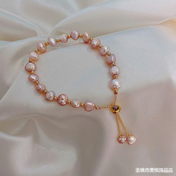 beaded, strands baroque ins internet-famous and vintage irregular design original pearl natural bracelet shaped, Black
beaded, strands baroque ins internet-famous and vintage irregular design original pearl natural bracelet shaped, Black