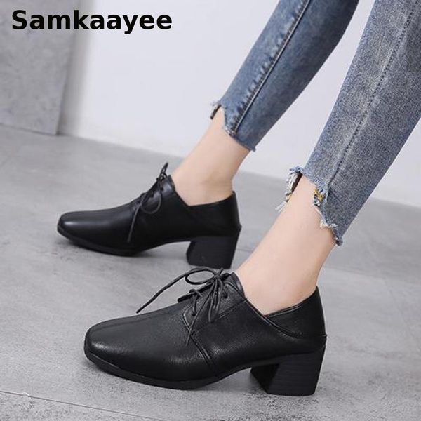 dress shoes size 34-40 womens leather spring autumn femmes high heels pumps lace-up platform ladies solid square toe retro zapatos y36, Black
dress shoes size 34-40 womens leather spring autumn femmes high heels pumps lace-up platform ladies solid square toe retro zapatos y36, Black