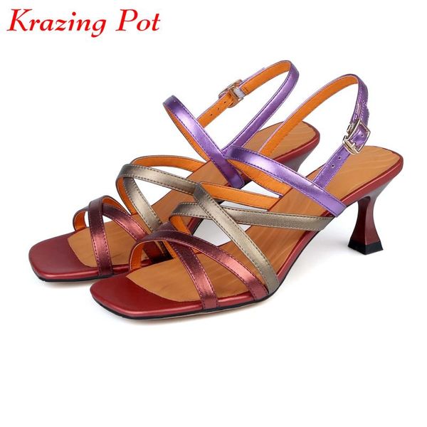 sandals krazing pot 2022 mixed color thin high heels buckle straps summer shoes vacation wedding party women crystal-studded l38, Black
sandals krazing pot 2022 mixed color thin high heels buckle straps summer shoes vacation wedding party women crystal-studded l38, Black