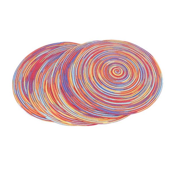 mats & pads braided colorful round place for kitchen dining table runner heat insulation non-slip washable fall placemats set of 6
mats & pads braided colorful round place for kitchen dining table runner heat insulation non-slip washable fall placemats set of 6