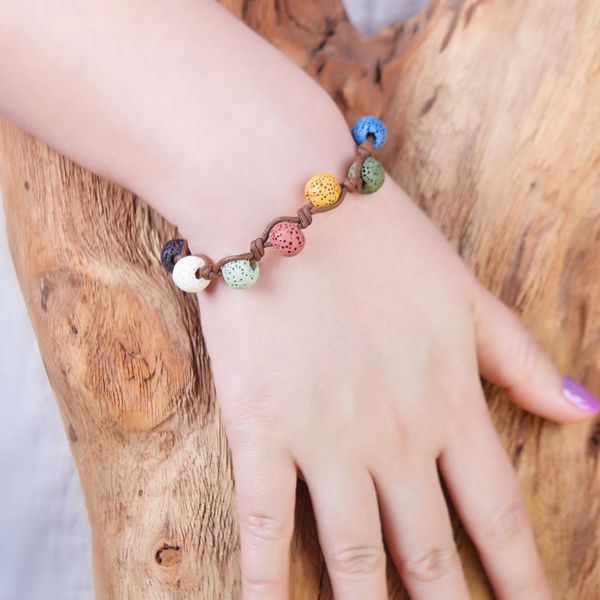handmade brown rope braided lava stone beads strand bracelet friendship bracelets adjustable essential oil diffuser women jewelry gift, Black
handmade brown rope braided lava stone beads strand bracelet friendship bracelets adjustable essential oil diffuser women jewelry gift, Black