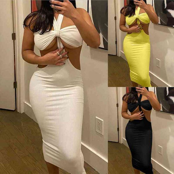 y2k summer dress hollow out midi dress robe femme v-neck halter backless bodycon solid color dresses de mujer, Black;gray
y2k summer dress hollow out midi dress robe femme v-neck halter backless bodycon solid color dresses de mujer, Black;gray