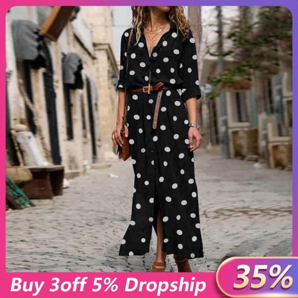 casual dresses fashion women polka dot high split dress summer v-neck beach boho short sleeve sashes maxi long, Black;gray
casual dresses fashion women polka dot high split dress summer v-neck beach boho short sleeve sashes maxi long, Black;gray