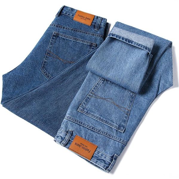 men's jeans autumn classic brand korean business casual loose straight-leg denim trousers male 2021 winter fashion thick pants, Blue
men's jeans autumn classic brand korean business casual loose straight-leg denim trousers male 2021 winter fashion thick pants, Blue