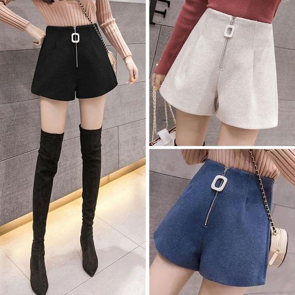 women's shorts female bottoms 2021 high waist wide leg women winter solid short pants ladies casual thicken warm woolen y27, White;black
women's shorts female bottoms 2021 high waist wide leg women winter solid short pants ladies casual thicken warm woolen y27, White;black