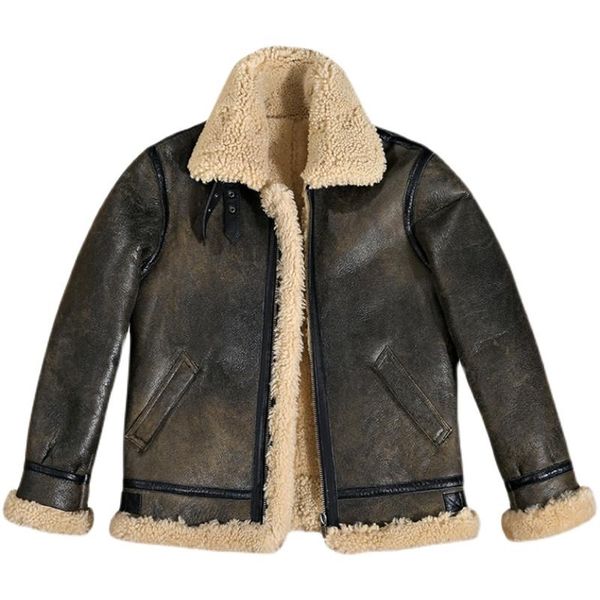 men's leather & faux 2021 5xl real natural sheepskin winter thick warm dark brown genuine shearling coat military style plus size b3 bo, Black
men's leather & faux 2021 5xl real natural sheepskin winter thick warm dark brown genuine shearling coat military style plus size b3 bo, Black