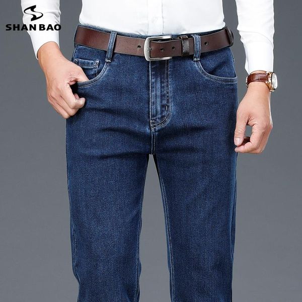 men's jeans shan bao 2021 autumn and winter brand-fit straight-leg stretch denim classic style embroidery business casual, Blue
men's jeans shan bao 2021 autumn and winter brand-fit straight-leg stretch denim classic style embroidery business casual, Blue