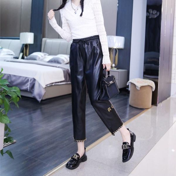 women's pants & capris 2021 genuine leather tight leggings sheep 9-point versatile pencil casual full, Black;white
women's pants & capris 2021 genuine leather tight leggings sheep 9-point versatile pencil casual full, Black;white