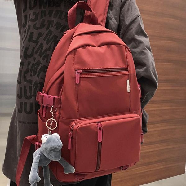 backpack 2021 brand designer solid color nylon men women large travel rucksack student schoolbag for teenage girls boys
backpack 2021 brand designer solid color nylon men women large travel rucksack student schoolbag for teenage girls boys