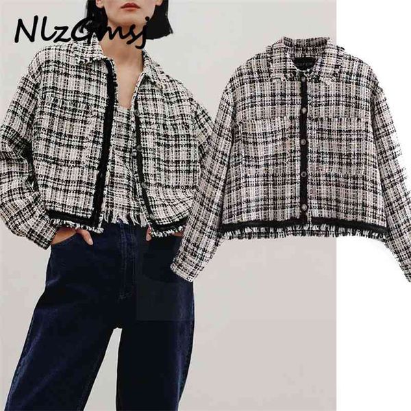 jacket women spring autumn fashion single-breasted turn-down collar lattice long sleeve casual women's coat 210628, Black;brown
jacket women spring autumn fashion single-breasted turn-down collar lattice long sleeve casual women's coat 210628, Black;brown