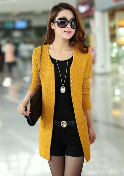 women cardigans vintage spring autumn medium-long cardigan female fashion knitted outerwear sweater 210922, White;black
women cardigans vintage spring autumn medium-long cardigan female fashion knitted outerwear sweater 210922, White;black