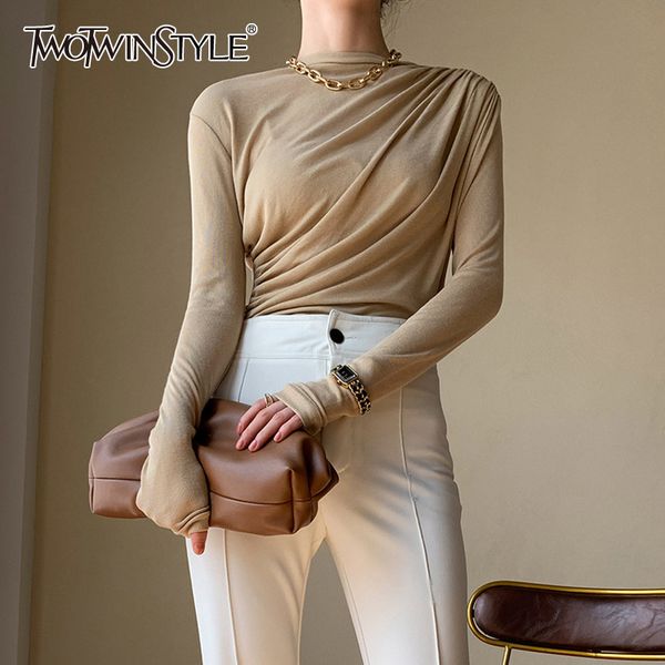twotwinstyle casual black t shirt for women o neck long sleeve solid minimalist female summer fashion new tide clothes 210302, White
twotwinstyle casual black t shirt for women o neck long sleeve solid minimalist female summer fashion new tide clothes 210302, White