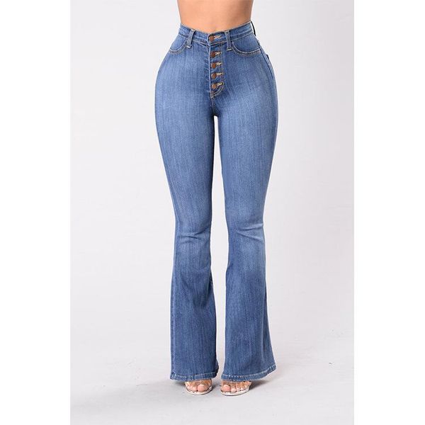 women's jeans 2021 autumn women elastic plus loose denim pocket button high waist casual boot cut pant, Blue
women's jeans 2021 autumn women elastic plus loose denim pocket button high waist casual boot cut pant, Blue