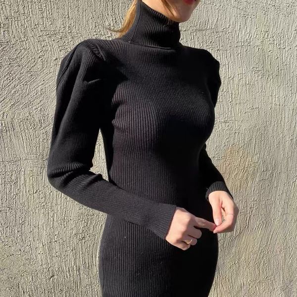 women ol autumn winter bottoming 2021 new elegant vintage solid knitted slim-fit long es bvjj, Black;gray
women ol autumn winter bottoming 2021 new elegant vintage solid knitted slim-fit long es bvjj, Black;gray