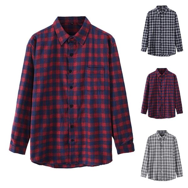 men's casual shirts lattice lapel plaid long-sleeved youth spring summer shirt button-up clothes, White;black
men's casual shirts lattice lapel plaid long-sleeved youth spring summer shirt button-up clothes, White;black