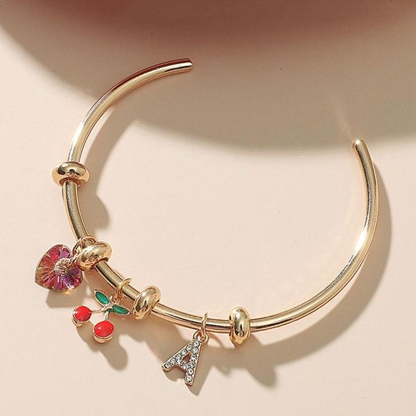charm bracelets fashion trend cherry love letter bracelet female simple adjustable open bead circle butterfly women jewelry, Golden;silver
charm bracelets fashion trend cherry love letter bracelet female simple adjustable open bead circle butterfly women jewelry, Golden;silver
