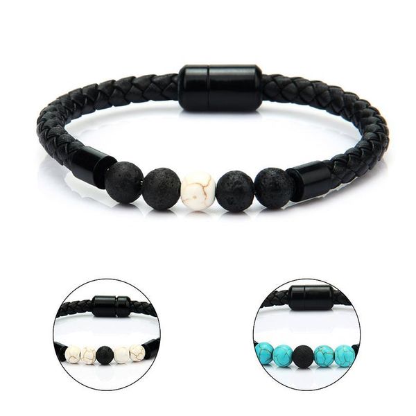 2020 new style magnetic buckle men's leather bracelet natural volcanic stone beaded men's hand jewelry factor jlldmk
2020 new style magnetic buckle men's leather bracelet natural volcanic stone beaded men's hand jewelry factor jlldmk