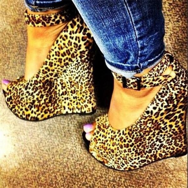 handmade wadge heels peep-toe womens dress shoes leopard leather buckle ankle strap evening club fashion daily wear pumps d573, Black
handmade wadge heels peep-toe womens dress shoes leopard leather buckle ankle strap evening club fashion daily wear pumps d573, Black