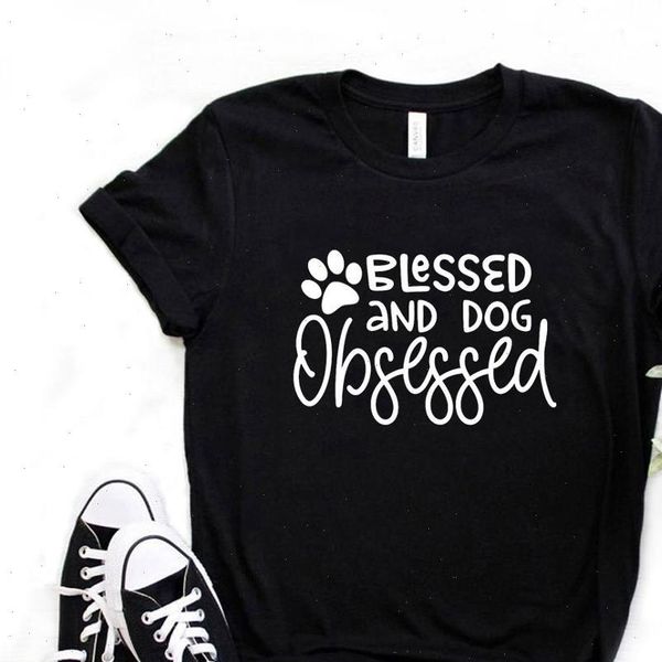 women t shirt blessed and dog obsessed letters print women short sleeve o neck loose t shirt ladies causal tee shirt, White
women t shirt blessed and dog obsessed letters print women short sleeve o neck loose t shirt ladies causal tee shirt, White