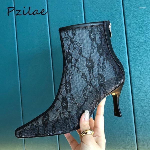 boots pzilae 2021 lace mesh women's pointed toe zipper high heels women transparent ankle for wome pumps dress shoes11, Black
boots pzilae 2021 lace mesh women's pointed toe zipper high heels women transparent ankle for wome pumps dress shoes11, Black
