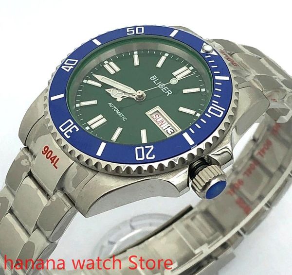 wristwatches watch men's high-quality luxury sports and leisure waterproof mechanical clock green dial sea bezel, Slivery;brown
wristwatches watch men's high-quality luxury sports and leisure waterproof mechanical clock green dial sea bezel, Slivery;brown