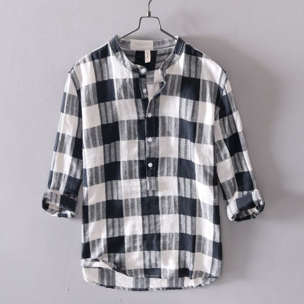 2021 new men's brand long sleeve linen shirt spring casual plaid shirts men fashion camisa chemise e96l, White
2021 new men's brand long sleeve linen shirt spring casual plaid shirts men fashion camisa chemise e96l, White