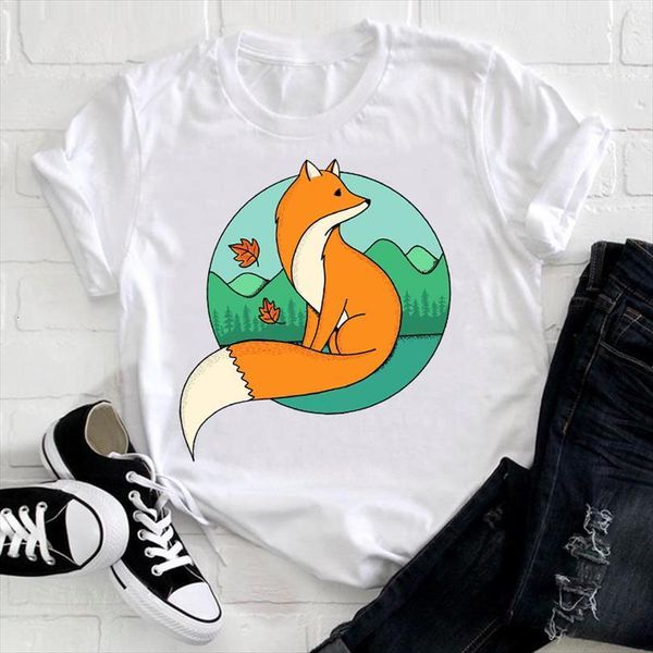 men short sleeve funny cute fox cartoon animal 90s printing clothes ladies graphic print tee female, White;black
men short sleeve funny cute fox cartoon animal 90s printing clothes ladies graphic print tee female, White;black